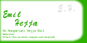 emil hejja business card